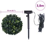 Casa si Gradina - Decoratiuni - Obiecte decorative - Plante artificiale - Mingi artificiale din lemn de cimis cu lumini LED 2 buc Verde - Infinity.ro