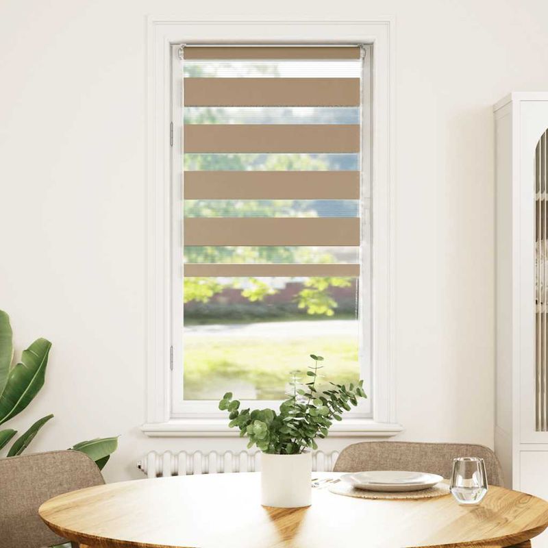 Casa si Gradina - Textile si covoare - Rulouri si jaluzele - Jaluzea tip zebra 65x150 cm latime tesatura 60,9 cm poliester, sand brown - Infinity.ro