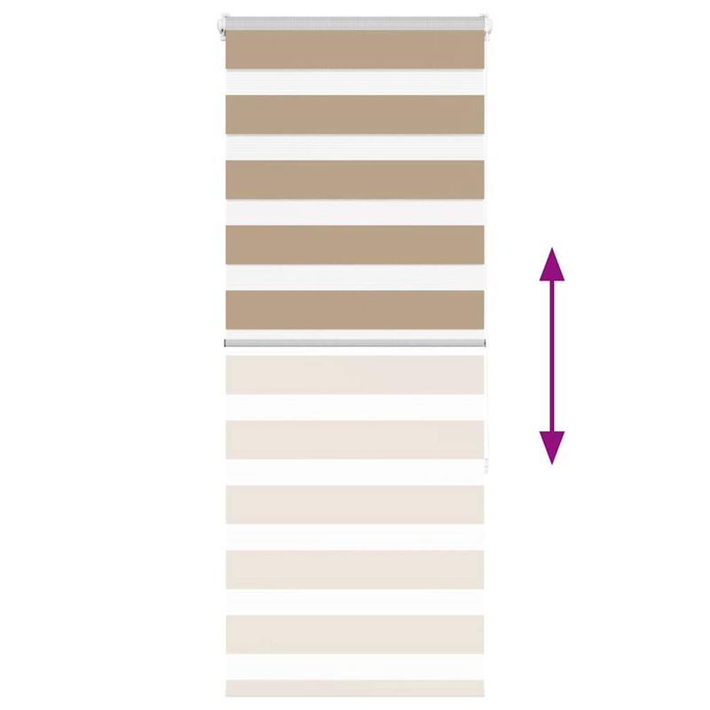 Casa si Gradina - Textile si covoare - Rulouri si jaluzele - Jaluzea tip zebra 65x150 cm latime tesatura 60,9 cm poliester, sand brown - Infinity.ro