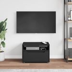 Casa si Gradina - Mobilier - Comode si corpuri - Comode - Dulap TV „VISNES” Negru 60x40x38 cm lemn prelucrat - Infinity.ro