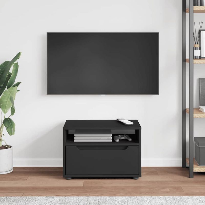 Casa si Gradina - Mobilier - Comode si corpuri - Comode - Dulap TV „VISNES” Negru 60x40x38 cm lemn prelucrat - Infinity.ro
