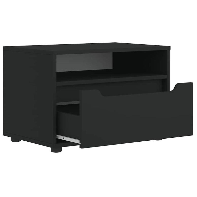 Casa si Gradina - Mobilier - Comode si corpuri - Comode - Dulap TV „VISNES” Negru 60x40x38 cm lemn prelucrat - Infinity.ro