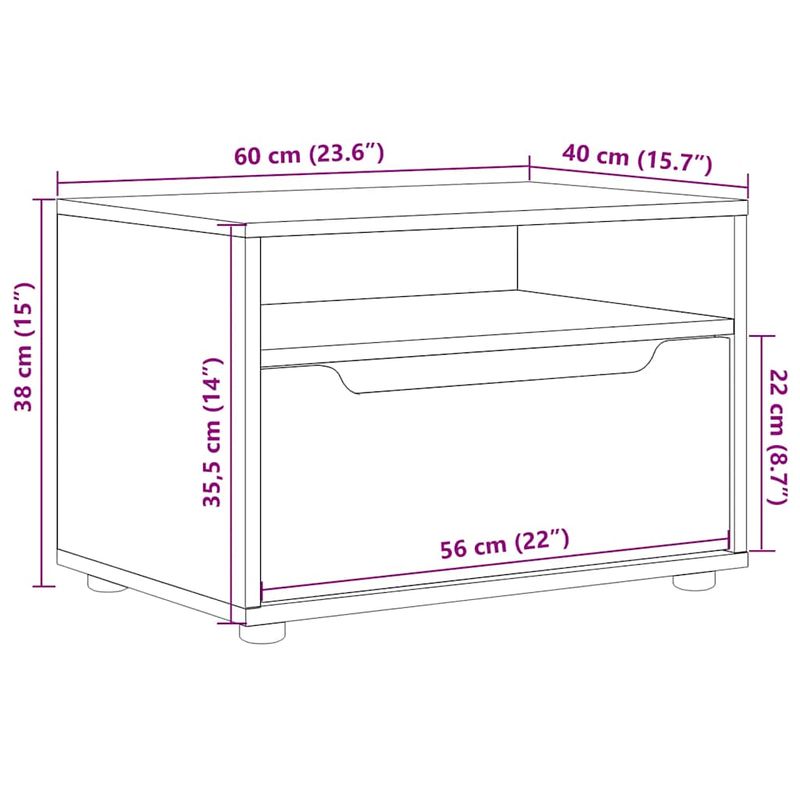 Casa si Gradina - Mobilier - Comode si corpuri - Comode - Dulap TV „VISNES” Negru 60x40x38 cm lemn prelucrat - Infinity.ro
