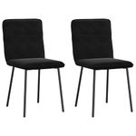 Casa si Gradina - Mobilier - Scaune si fotolii - Scaune - Scaune de bucatarie, 2 buc., negru, catifea - Infinity.ro