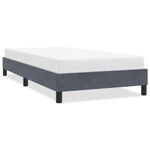 Casa si Gradina - Mobilier - Paturi si accesorii - Paturi - Cadru de pat fara saltea, gri inchis, 90x210 cm, catifea - Infinity.ro