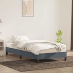 Casa si Gradina - Mobilier - Paturi si accesorii - Paturi - Cadru de pat fara saltea, gri inchis, 90x210 cm, catifea - Infinity.ro