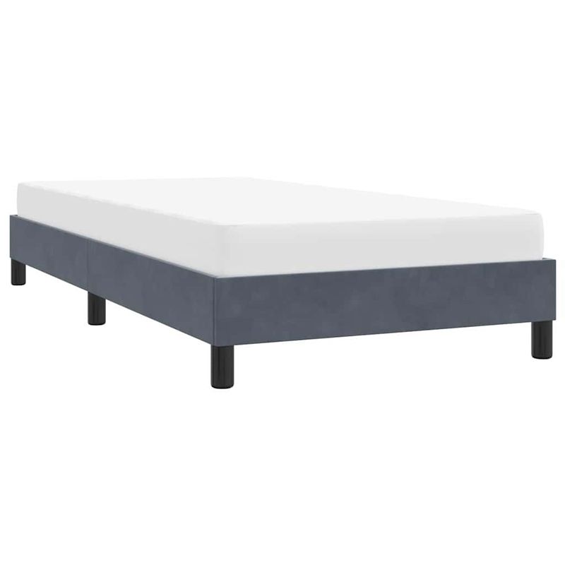 Casa si Gradina - Mobilier - Paturi si accesorii - Paturi - Cadru de pat fara saltea, gri inchis, 90x210 cm, catifea - Infinity.ro