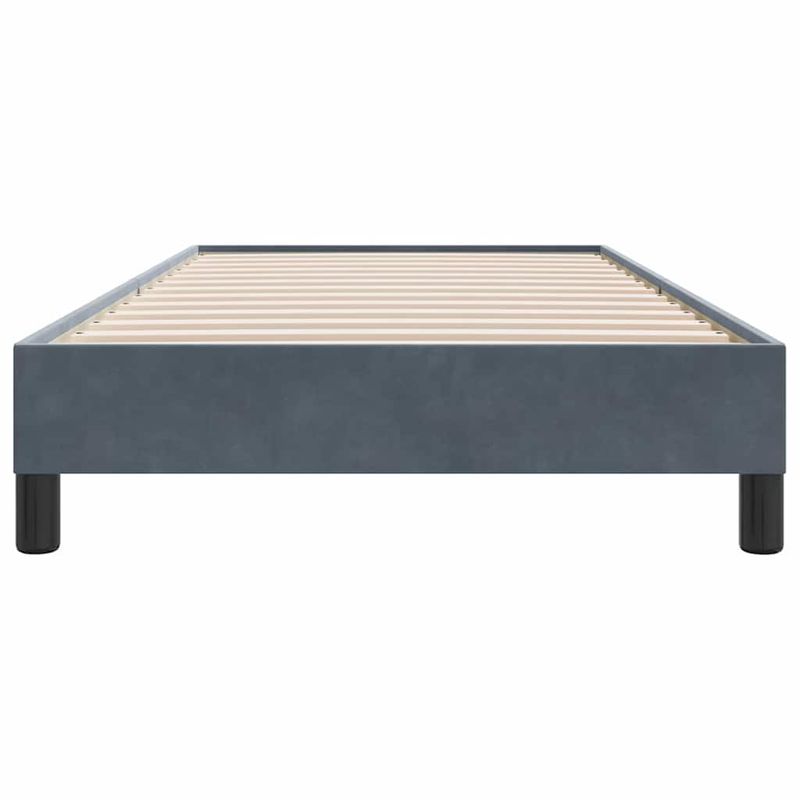 Casa si Gradina - Mobilier - Paturi si accesorii - Paturi - Cadru de pat fara saltea, gri inchis, 90x210 cm, catifea - Infinity.ro