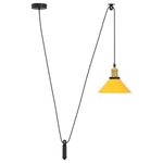 Casa si Gradina - Corpuri si surse de iluminat - Lustre si pendule - Lampa suspendata reglabila pe inaltime E27 Galben lucios Metal - Infinity.ro