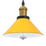 Casa si Gradina - Corpuri si surse de iluminat - Lustre si pendule - Lampa suspendata reglabila pe inaltime E27 Galben lucios Metal - Infinity.ro