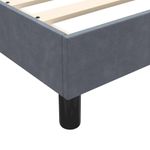 Casa si Gradina - Mobilier - Paturi si accesorii - Paturi - Cadru de pat fara saltea, gri inchis, 90x210 cm, catifea - Infinity.ro
