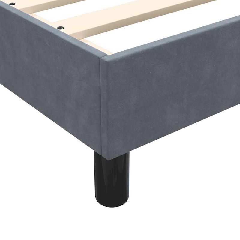 Casa si Gradina - Mobilier - Paturi si accesorii - Paturi - Cadru de pat fara saltea, gri inchis, 90x210 cm, catifea - Infinity.ro