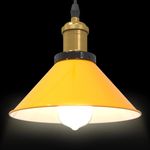 Casa si Gradina - Corpuri si surse de iluminat - Lustre si pendule - Lampa suspendata reglabila pe inaltime E27 Galben lucios Metal - Infinity.ro