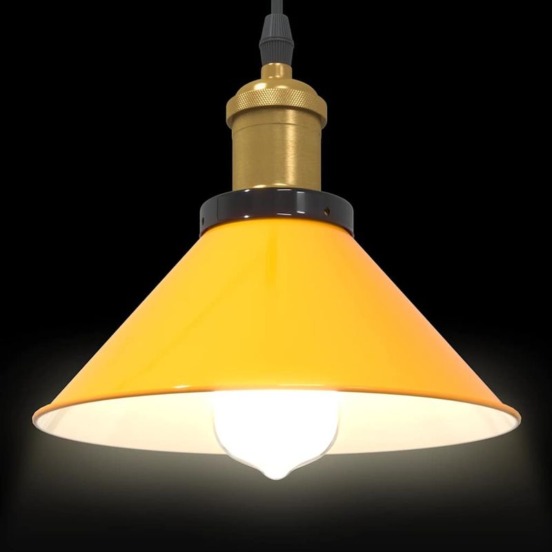 Casa si Gradina - Corpuri si surse de iluminat - Lustre si pendule - Lampa suspendata reglabila pe inaltime E27 Galben lucios Metal - Infinity.ro