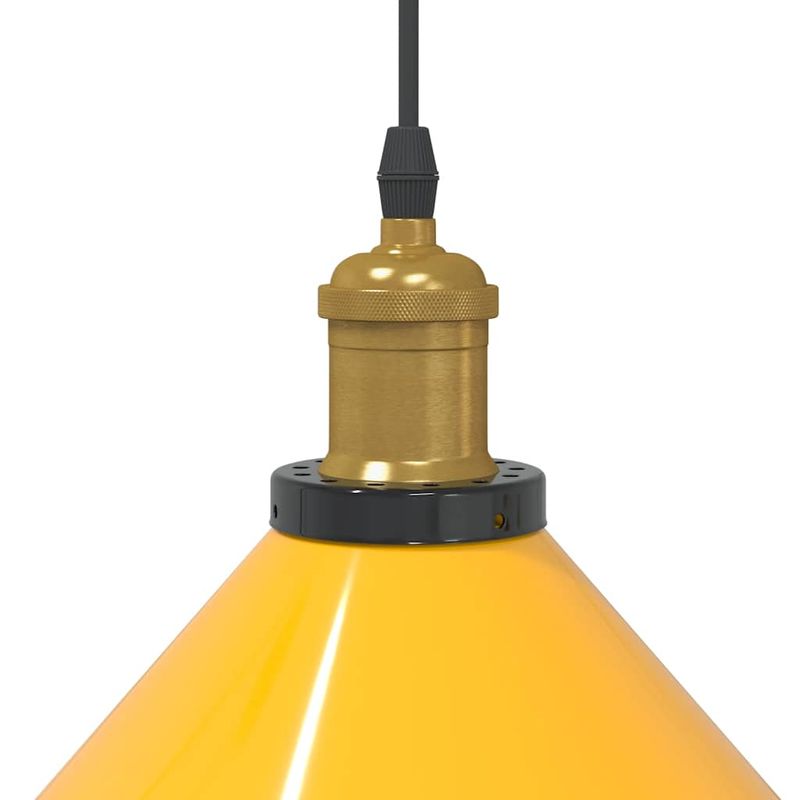 Casa si Gradina - Corpuri si surse de iluminat - Lustre si pendule - Lampa suspendata reglabila pe inaltime E27 Galben lucios Metal - Infinity.ro