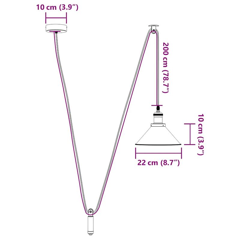 Casa si Gradina - Corpuri si surse de iluminat - Lustre si pendule - Lampa suspendata reglabila pe inaltime E27 Galben lucios Metal - Infinity.ro