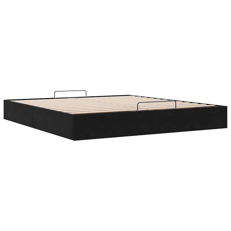 Casa si Gradina - Mobilier - Paturi si accesorii - Paturi - Cadru de pat otoman fara saltea Negru 200x200 cm catifea - Infinity.ro