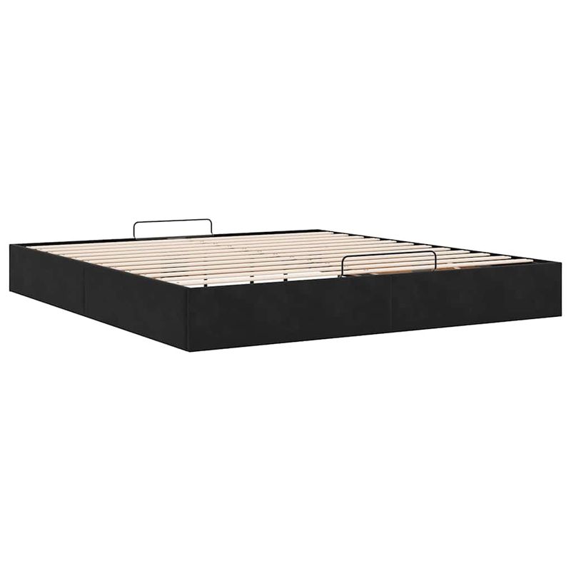 Casa si Gradina - Mobilier - Paturi si accesorii - Paturi - Cadru de pat otoman fara saltea Negru 200x200 cm catifea - Infinity.ro