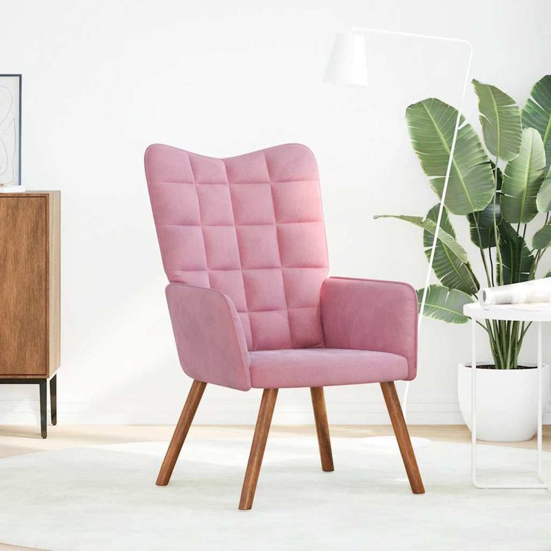 Casa si Gradina - Mobilier - Scaune si fotolii - Fotolii - Fotoliu de relaxare, roz, catifea - Infinity.ro