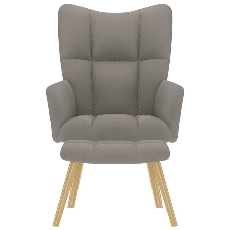 Casa si Gradina - Mobilier - Scaune si fotolii - Fotolii - Fotoliu de relaxare cu taburet, gri taupe, textil - Infinity.ro