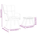 Casa si Gradina - Mobilier - Scaune si fotolii - Fotolii - Fotoliu de relaxare cu taburet, gri taupe, textil - Infinity.ro