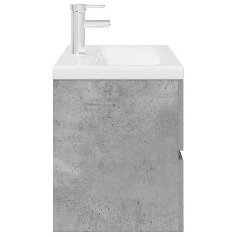 Casa si Gradina - Mobilier - Seturi de mobilier - Seturi baie - Set mobilier de baie, 2 piese, gri beton, lemn compozit - Infinity.ro
