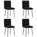 Casa si Gradina - Mobilier - Scaune si fotolii - Scaune - Scaune de bucatarie, 4 buc., negru, catifea - Infinity.ro