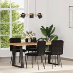 Casa si Gradina - Mobilier - Scaune si fotolii - Scaune - Scaune de bucatarie, 4 buc., negru, catifea - Infinity.ro
