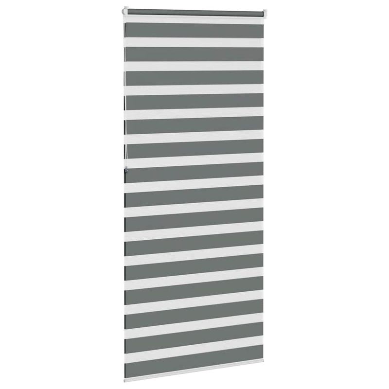 Casa si Gradina - Textile si covoare - Rulouri si jaluzele - Jaluzea tip zebra gri inchis latime tesatura 90,9 cm poliester, mărime 95x230 cm - Infinity.ro