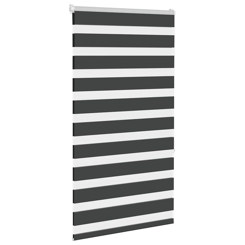 Casa si Gradina - Textile si covoare - Rulouri si jaluzele - Jaluzea tip zebra neagra latime tesatura 85,9 cm poliester, mărime 90x150 cm - Infinity.ro