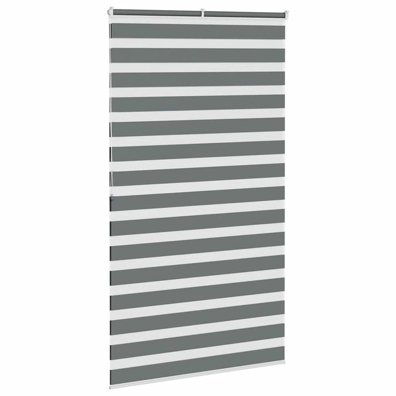 Casa si Gradina - Textile si covoare - Rulouri si jaluzele - Jaluzea tip zebra gri inchis latime tesatura 115,9 cm poliester, mărime 120x200 cm - Infinity.ro