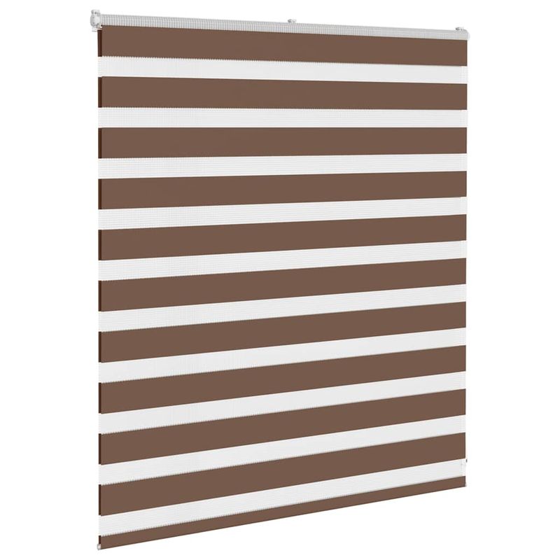 Casa si Gradina - Textile si covoare - Rulouri si jaluzele - Jaluzea tip zebra maro latime tesatura 130,9 cm poliester, mărime 135x100 cm - Infinity.ro