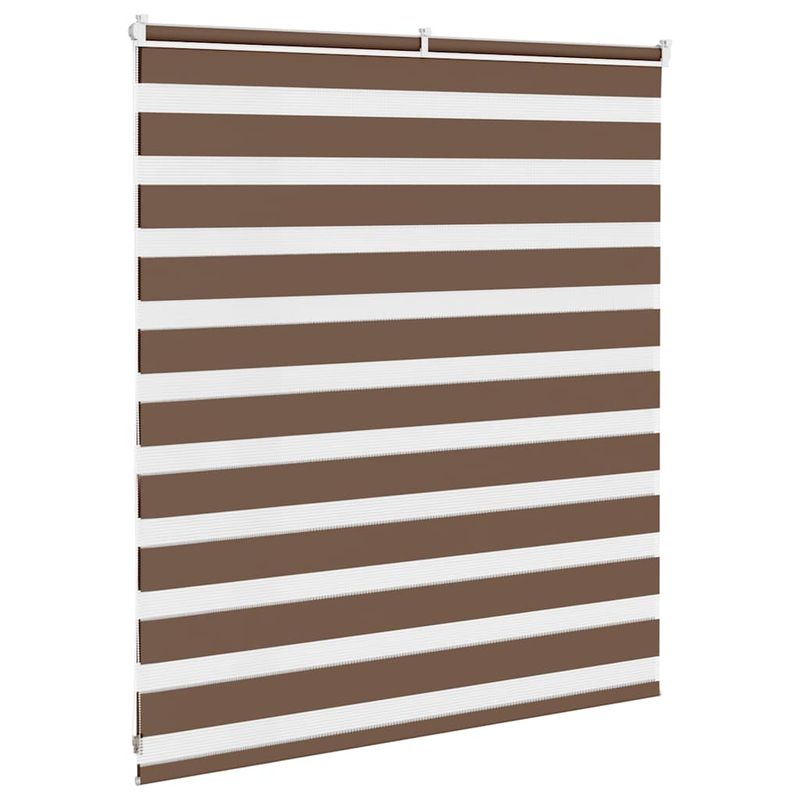 Casa si Gradina - Textile si covoare - Rulouri si jaluzele - Jaluzea tip zebra maro latime tesatura 130,9 cm poliester, mărime 135x100 cm - Infinity.ro