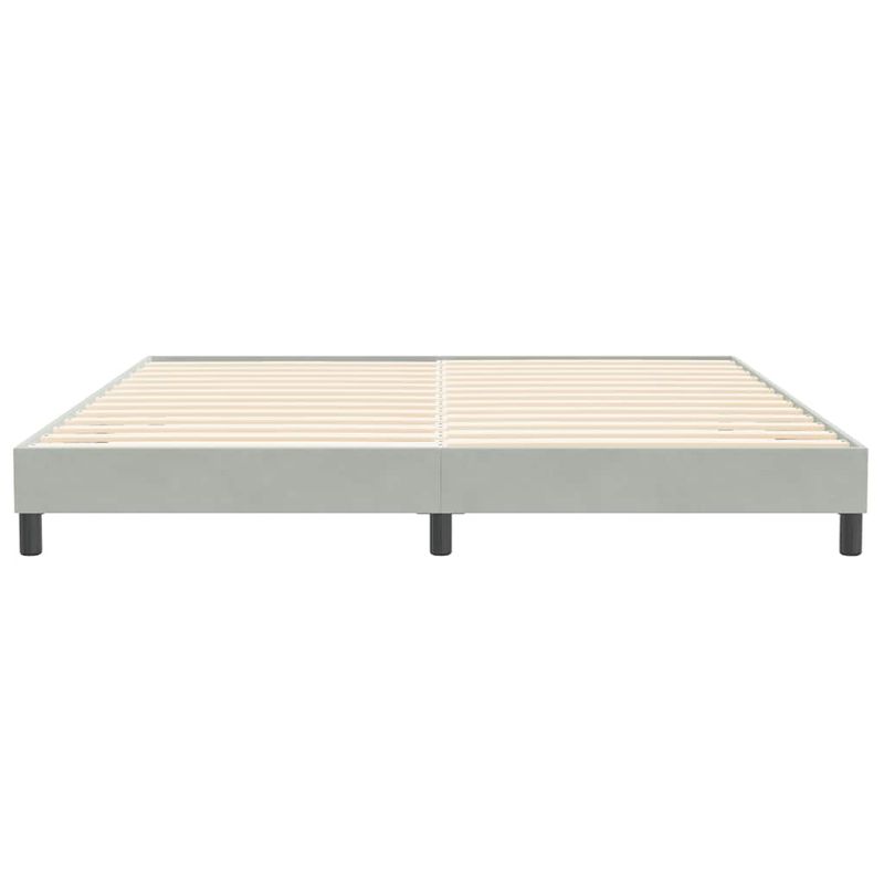 Casa si Gradina - Mobilier - Paturi si accesorii - Paturi - Cadru de pat fara saltea, gri deschis, 200x210 cm, catifea - Infinity.ro