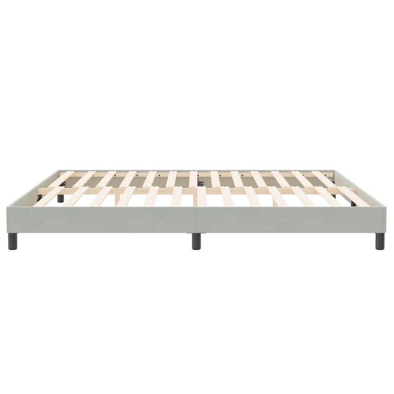 Casa si Gradina - Mobilier - Paturi si accesorii - Paturi - Cadru de pat fara saltea, gri deschis, 200x210 cm, catifea - Infinity.ro