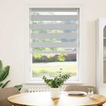 Casa si Gradina - Textile si covoare - Rulouri si jaluzele - Jaluzea tip zebra gri deschis latime tesatura 75,9 cm poliester, mărime 80x150 cm - Infinity.ro