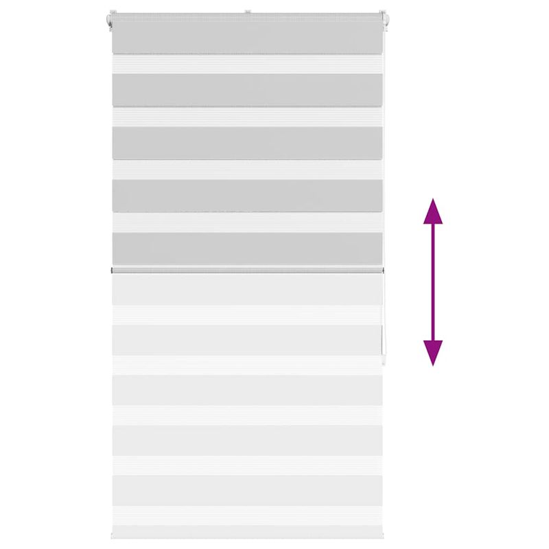 Casa si Gradina - Textile si covoare - Rulouri si jaluzele - Jaluzea tip zebra gri deschis latime tesatura 75,9 cm poliester, mărime 80x150 cm - Infinity.ro