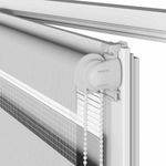 Casa si Gradina - Textile si covoare - Rulouri si jaluzele - Jaluzea tip zebra gri deschis latime tesatura 75,9 cm poliester, mărime 80x150 cm - Infinity.ro