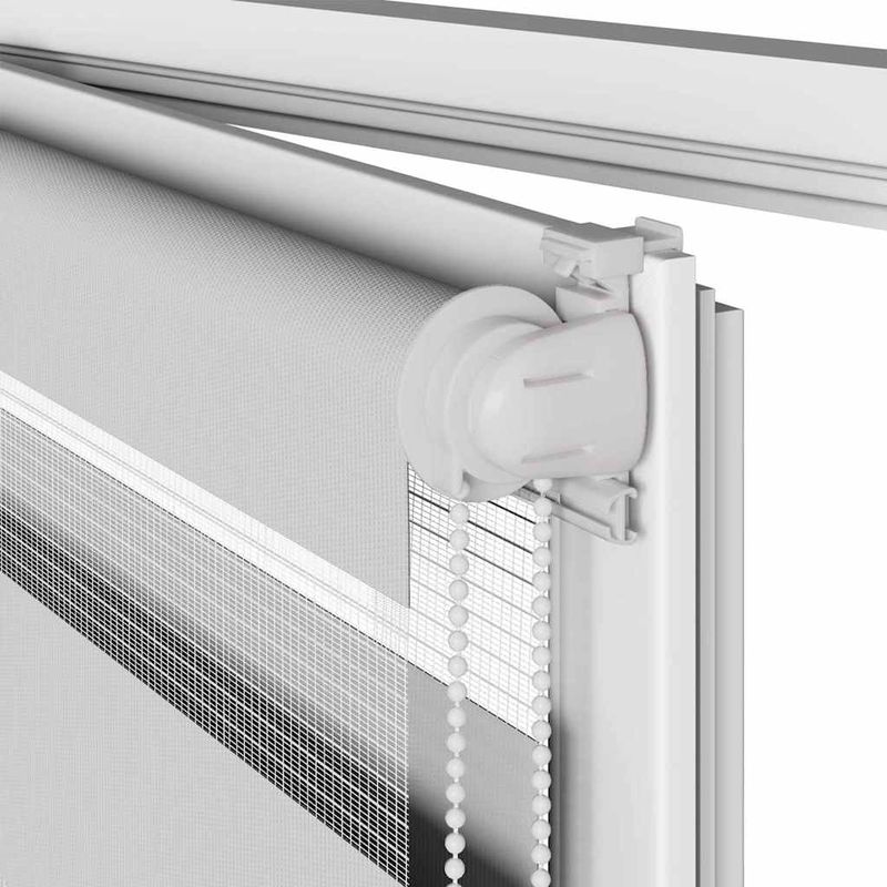 Casa si Gradina - Textile si covoare - Rulouri si jaluzele - Jaluzea tip zebra gri deschis latime tesatura 75,9 cm poliester, mărime 80x150 cm - Infinity.ro