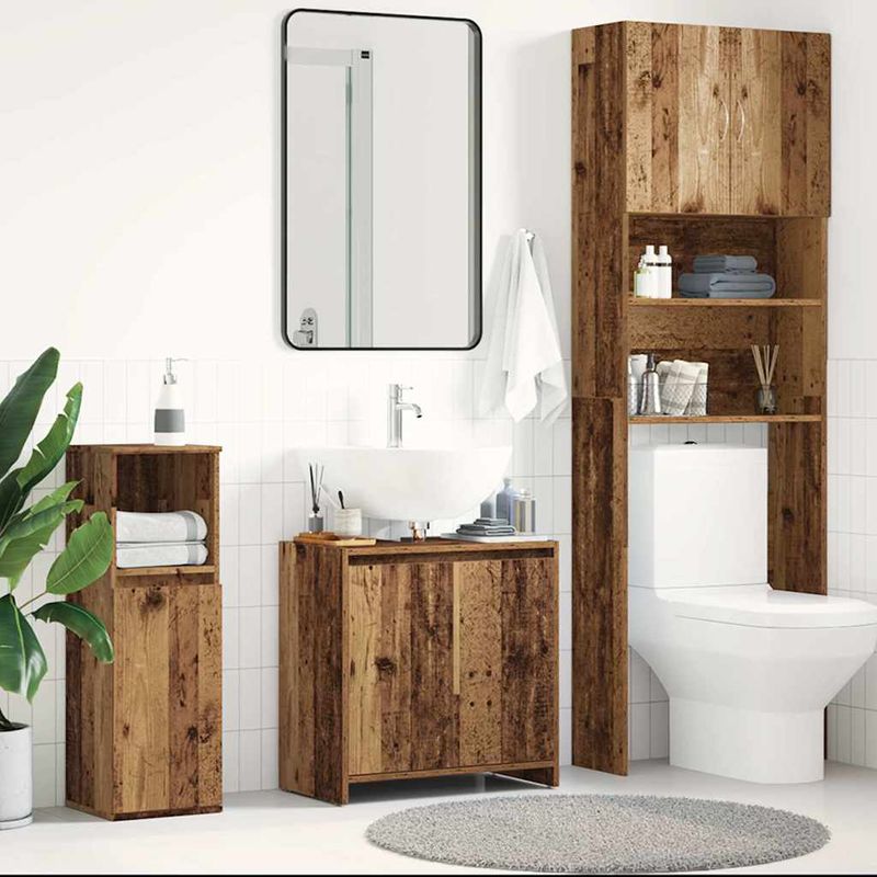Casa si Gradina - Mobilier - Mobilier baie - Comode baie - Dulap pentru chiuveta baie lemn vechi 60x33x60cm lemn prelucrat - Infinity.ro