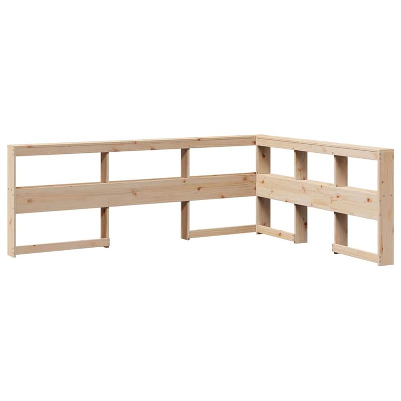 Casa si Gradina - Mobilier - Paturi si accesorii - Paturi - Pat cu biblioteca fara saltea, 150x200 cm, lemn masiv de pin - Infinity.ro