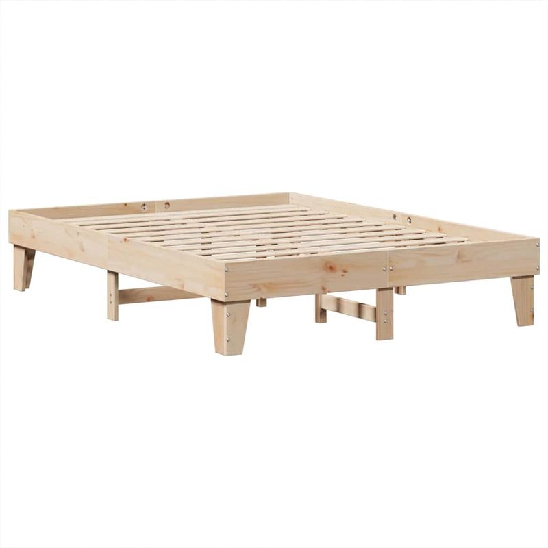 Casa si Gradina - Mobilier - Paturi si accesorii - Paturi - Pat cu biblioteca fara saltea, 150x200 cm, lemn masiv de pin - Infinity.ro