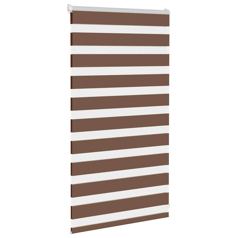 Casa si Gradina - Textile si covoare - Rulouri si jaluzele - Jaluzea tip zebra maro latime tesatura 70,9 cm poliester, mărime 75x100 cm - Infinity.ro