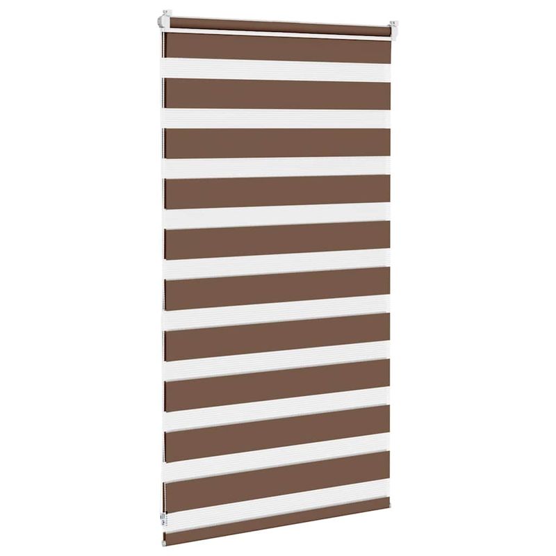 Casa si Gradina - Textile si covoare - Rulouri si jaluzele - Jaluzea tip zebra maro latime tesatura 70,9 cm poliester, mărime 75x100 cm - Infinity.ro