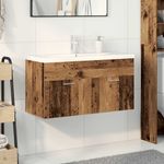 Casa si Gradina - Mobilier - Mobilier baie - Comode baie - Dulap pentru chiuveta cu chiuveta incorporata Lemn vechi - Infinity.ro