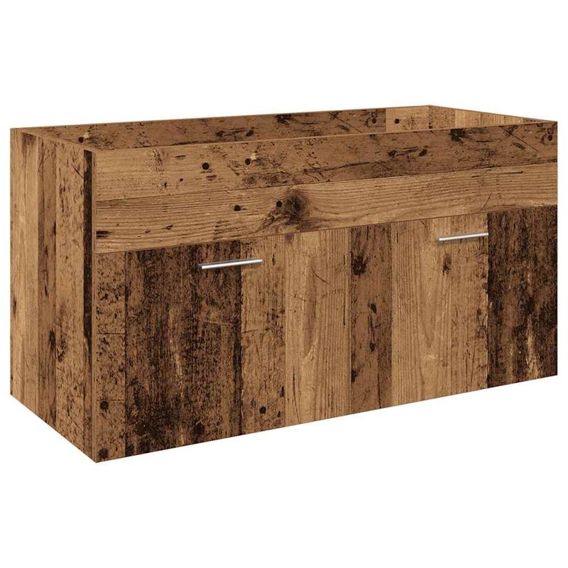 Casa si Gradina - Mobilier - Mobilier baie - Comode baie - Dulap pentru chiuveta cu chiuveta incorporata Lemn vechi - Infinity.ro