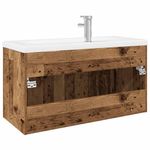 Casa si Gradina - Mobilier - Mobilier baie - Comode baie - Dulap pentru chiuveta cu chiuveta incorporata Lemn vechi - Infinity.ro