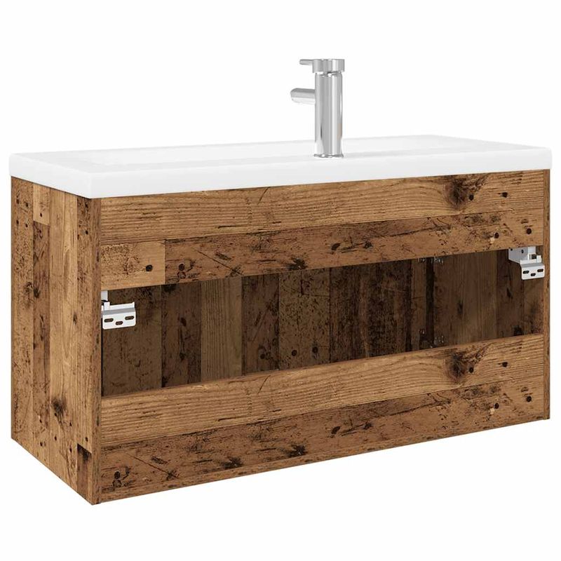 Casa si Gradina - Mobilier - Mobilier baie - Comode baie - Dulap pentru chiuveta cu chiuveta incorporata Lemn vechi - Infinity.ro