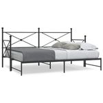 Casa si Gradina - Mobilier - Paturi si accesorii - Paturi - Pat de zi cu saia fara saltea Negru 90x200 cm Otel - Infinity.ro