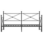 Casa si Gradina - Mobilier - Paturi si accesorii - Paturi - Pat de zi cu saia fara saltea Negru 90x200 cm Otel - Infinity.ro